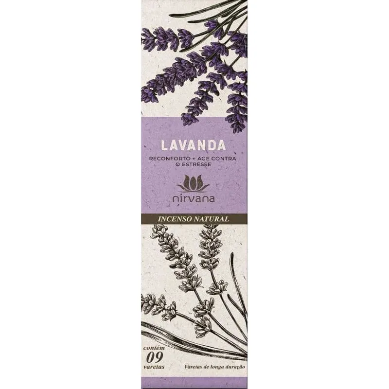 Incenso Natural Lavanda Nirvana Blend Essencial Aromaterapia