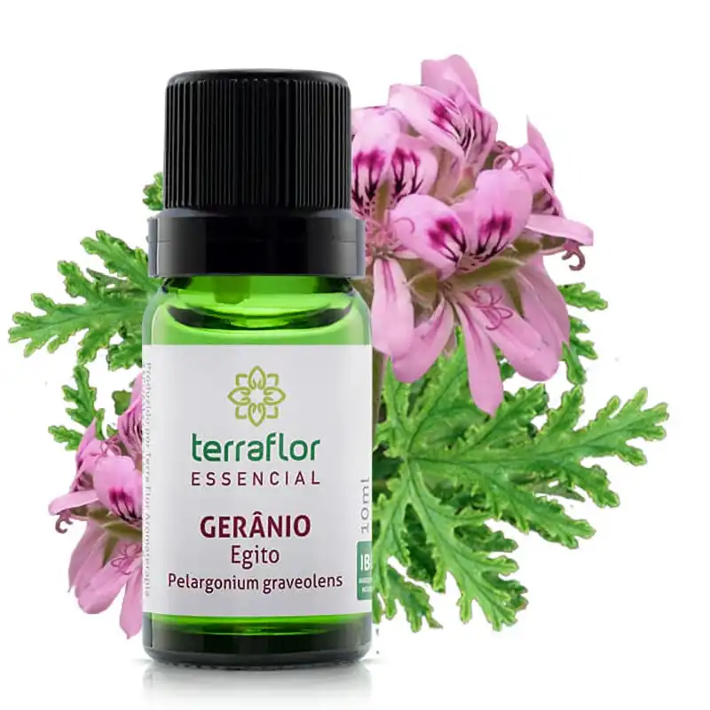 Óleo Essencial de Gerânio Egito Terraflor - 10ml - Blend Essencial Aromaterapia